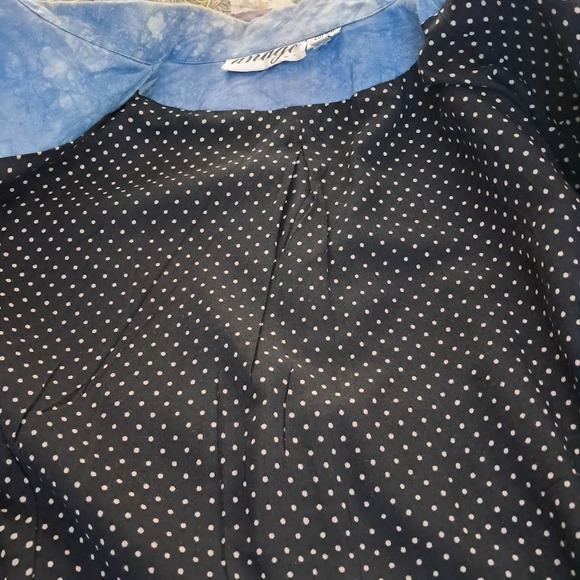 Vintage 90s ANAGE‎ M Funky Jacket Blue Art to Wear Applique Embroidery Metallic - Picture 9 of 10